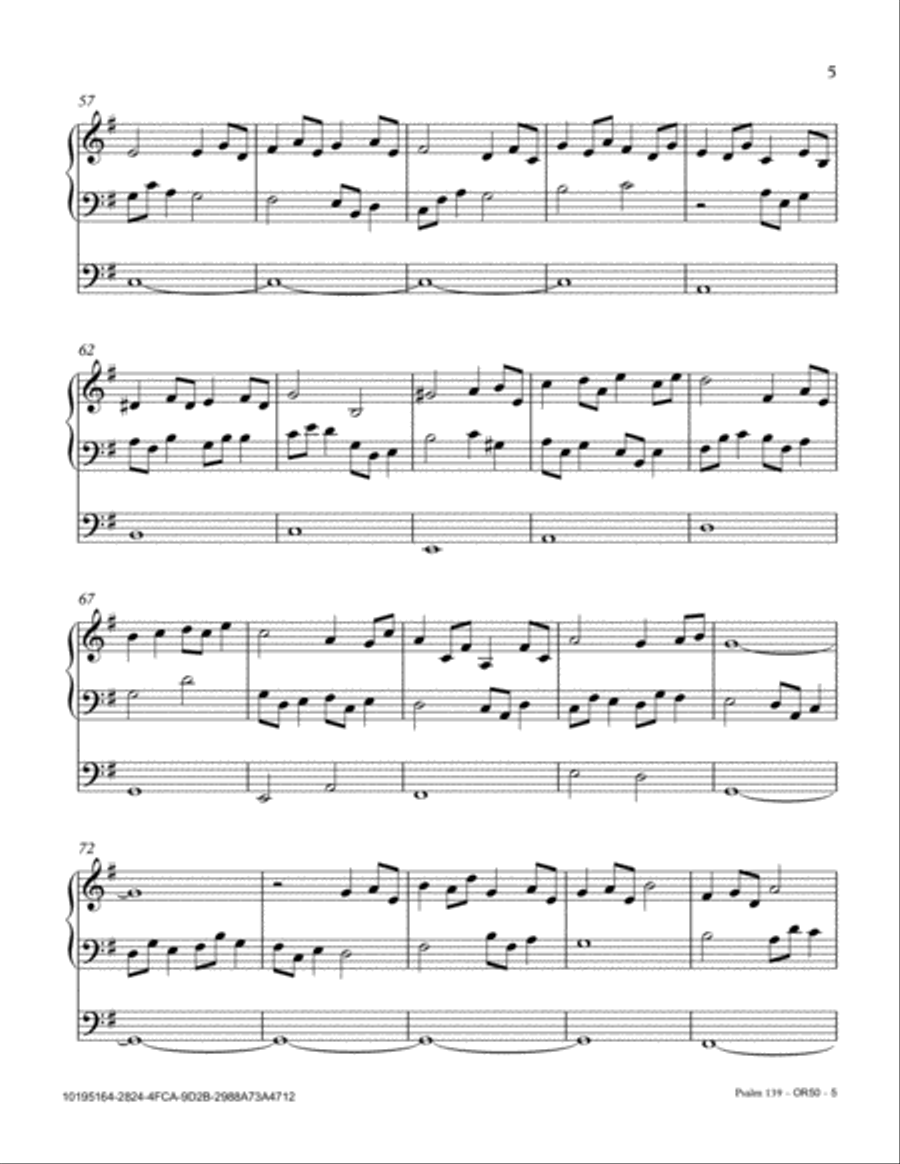 Psalm 139 Organ Solo scores gallery preview page 5