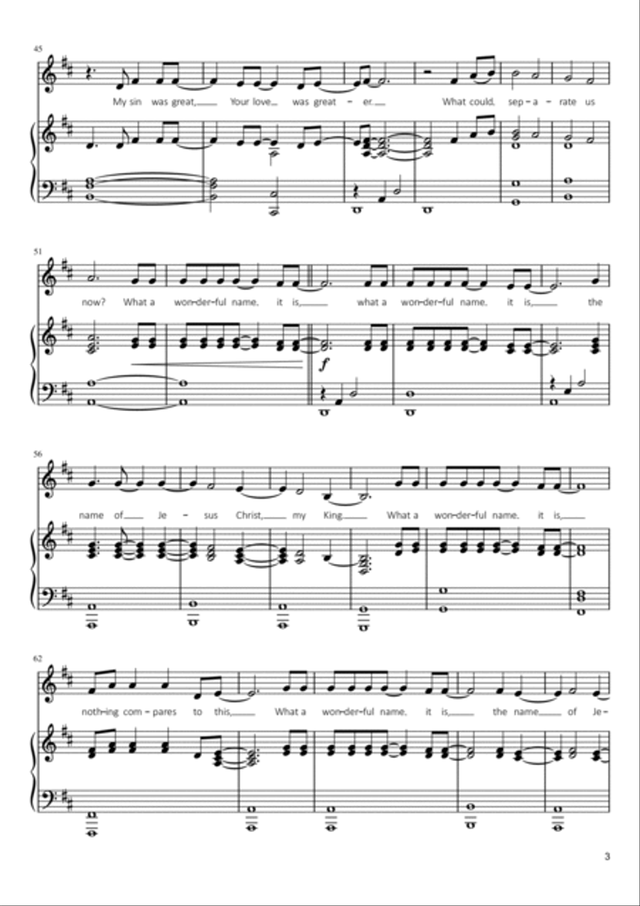 What A Beautiful Name Voice scores gallery preview page 3