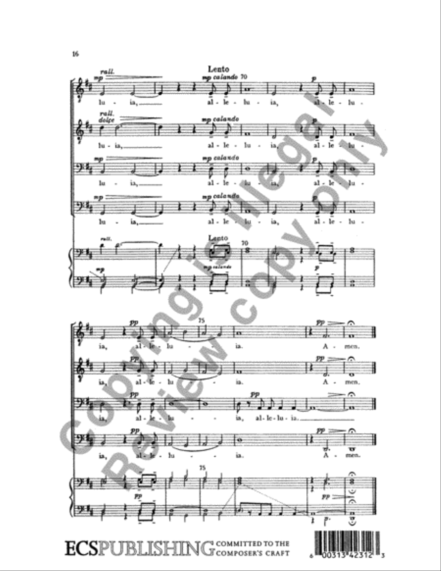 Alleluia TTBB scores gallery preview page 15