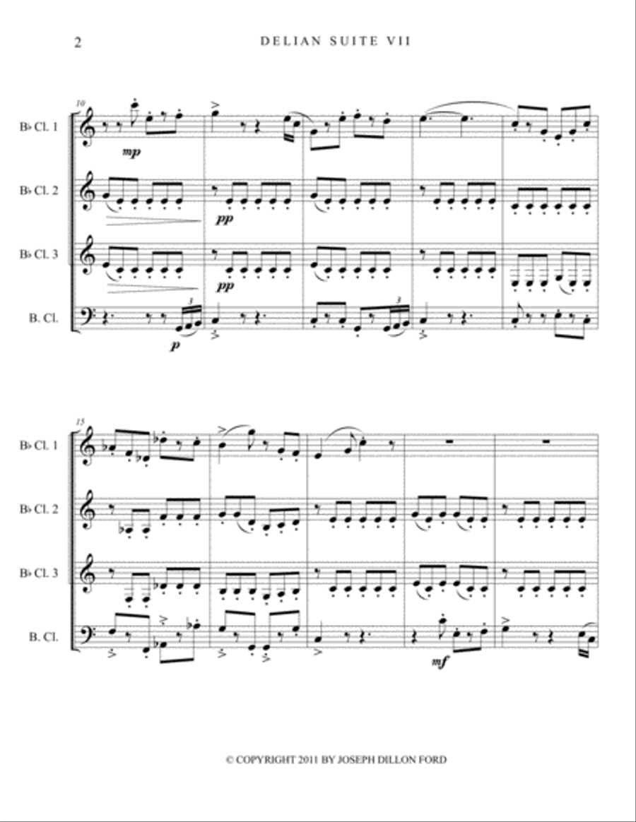 Robin Hood & His Merry Men (Scherzo) for clarinet quartet Clarinet Quartet scores gallery preview page 2