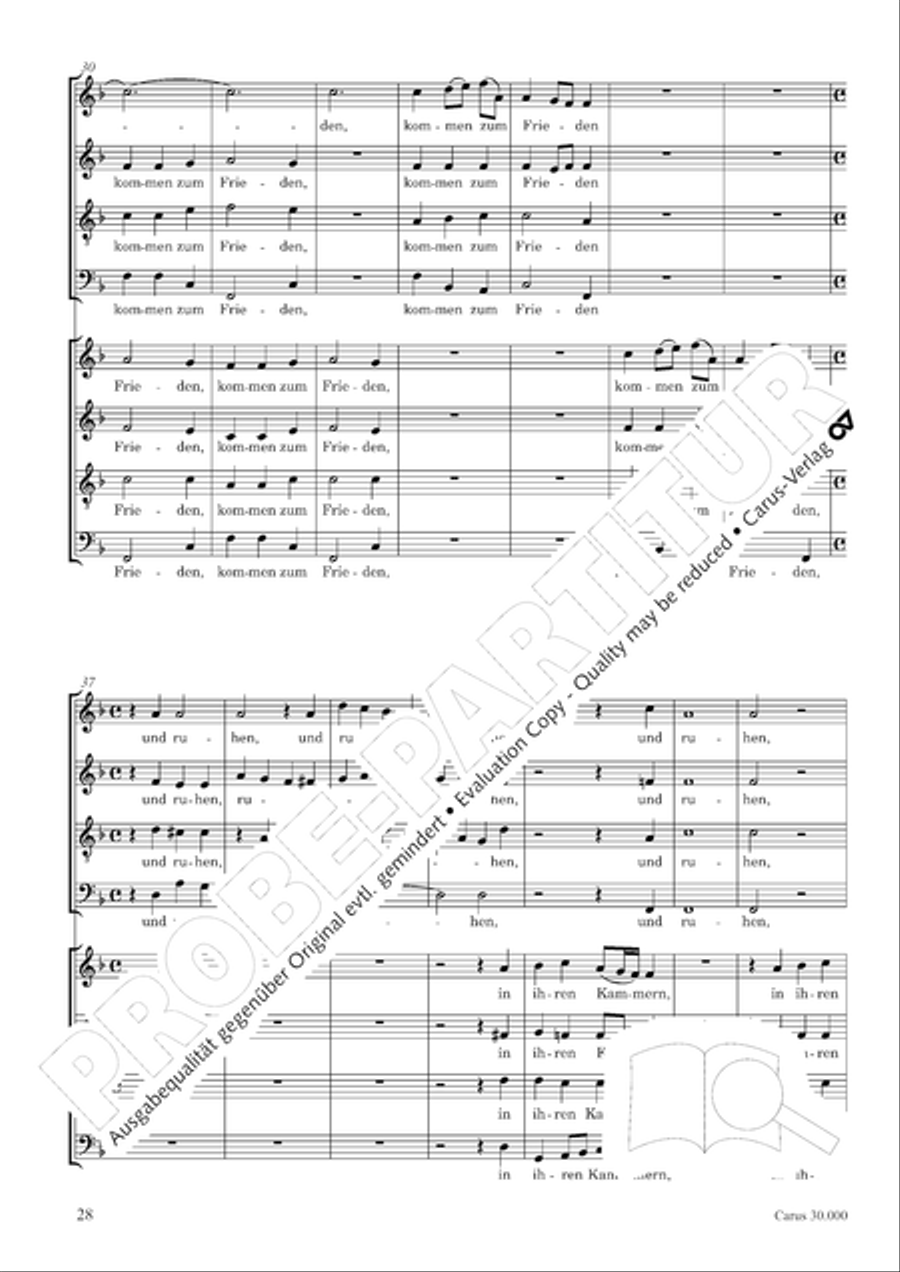 J.L. Bach: The complete motets Choir scores gallery preview page 35