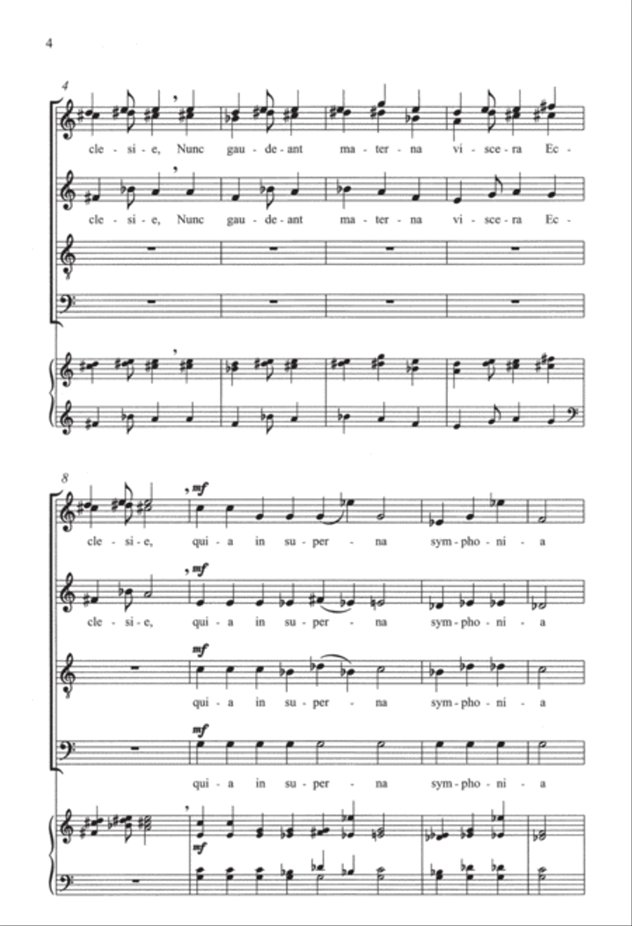 The Hildegard Motets: 9. Nunc gaudeant Divisi scores gallery preview page 4