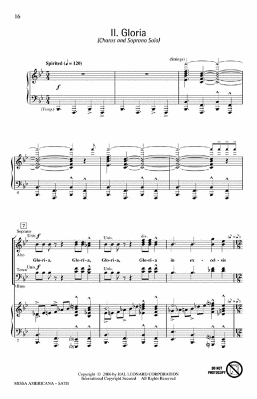 Missa Americana 4-Part scores gallery preview page 4
