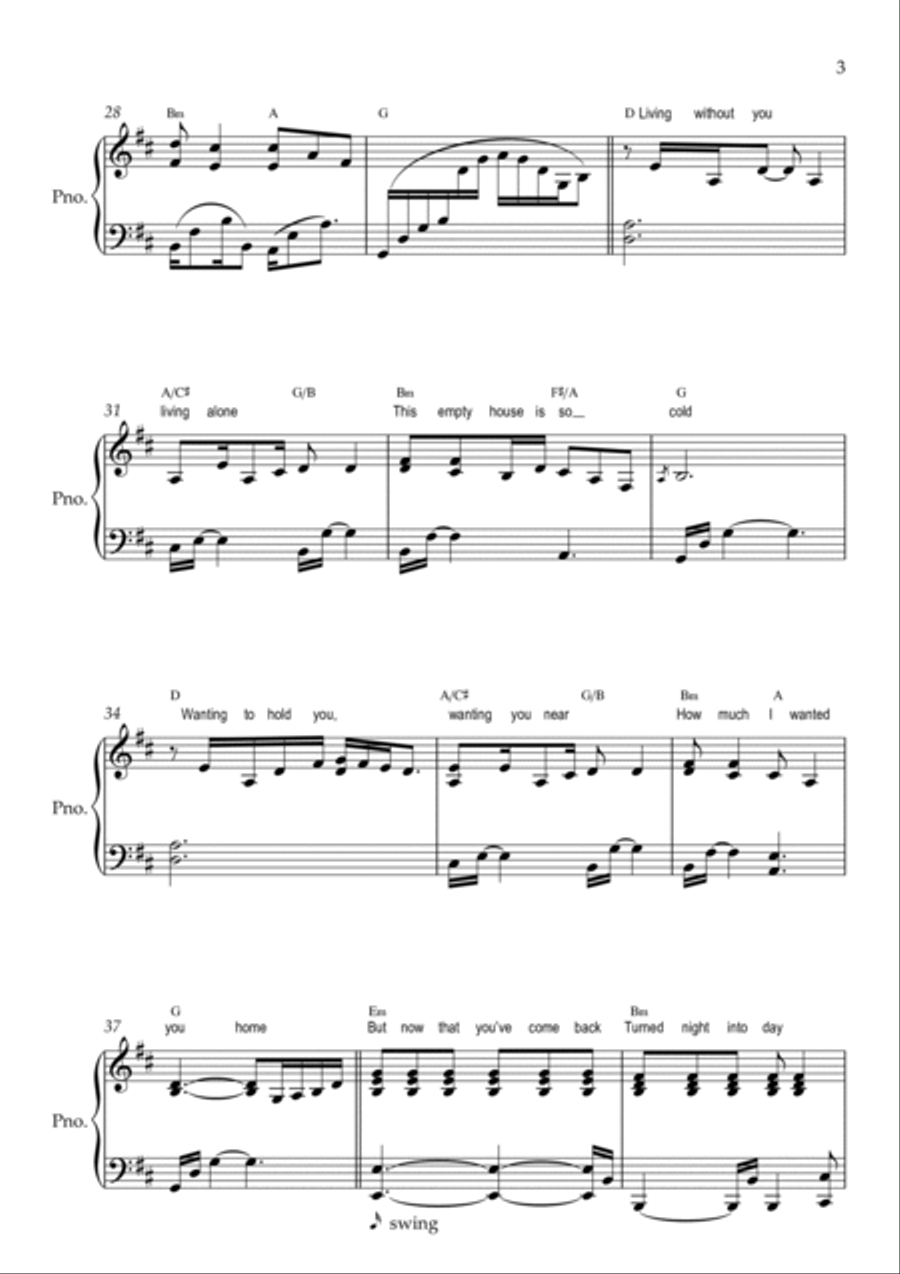 Open Arms Piano Solo scores gallery preview page 3