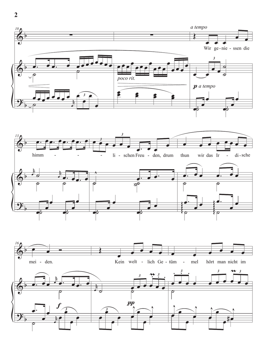 MAHLER: Das himmlische Leben (transposed to F major) Piano, Vocal scores gallery preview page 3