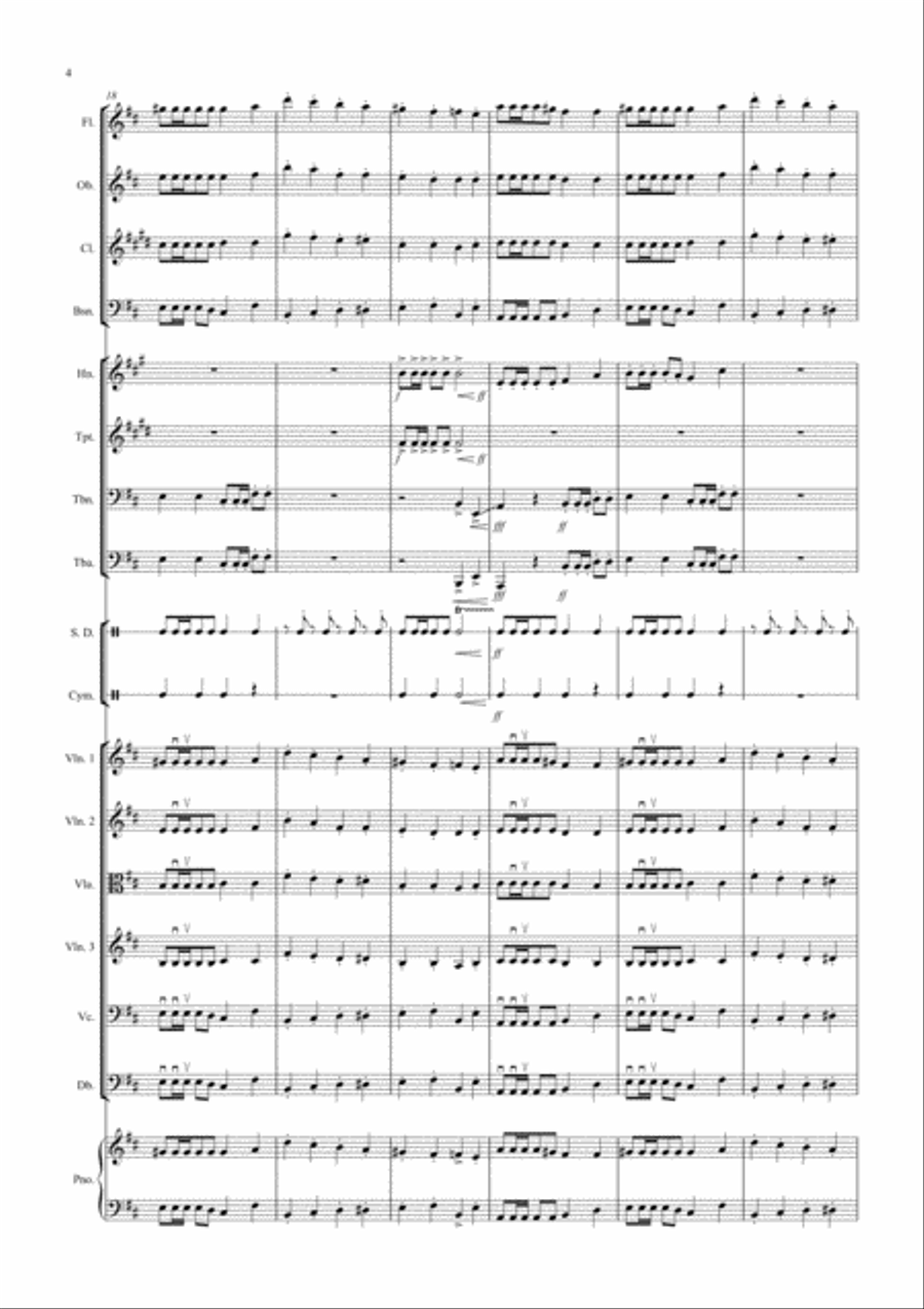 Trepak (Fantasia from Nutcracker) for School Orchestra Full Orchestra scores gallery preview page 4