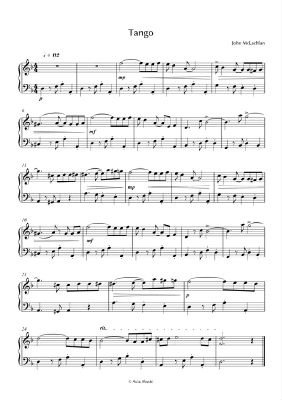 Tango Tango Piano Method scores gallery preview page 1