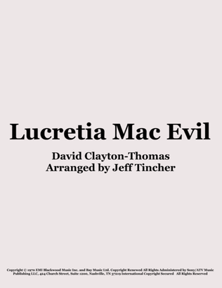 Book cover for Lucretia Mac Evil