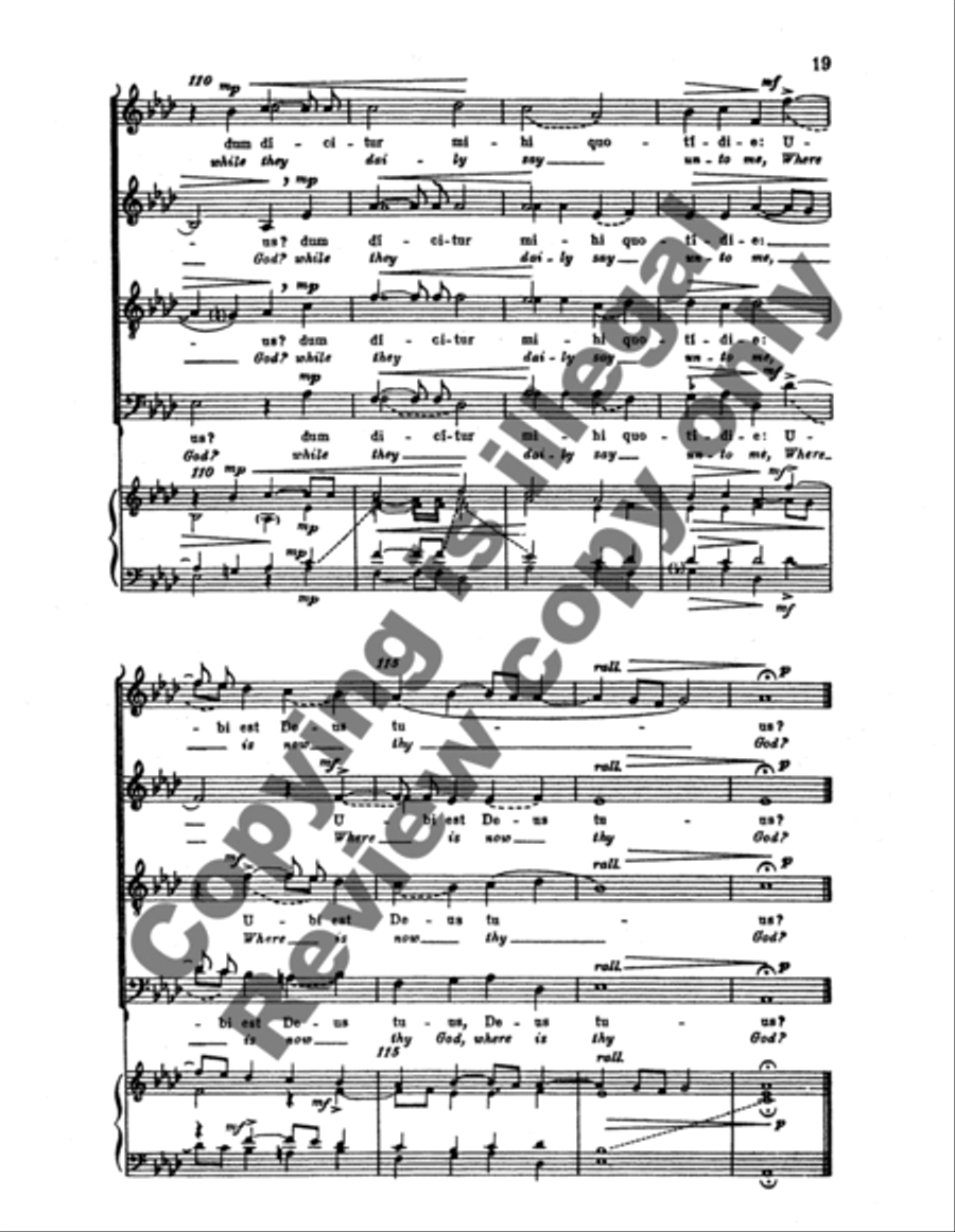Two Motets: Sicut cervus (Like as the Hart) / Sitivit anima mea (My soul) 4-Part scores gallery preview page 10