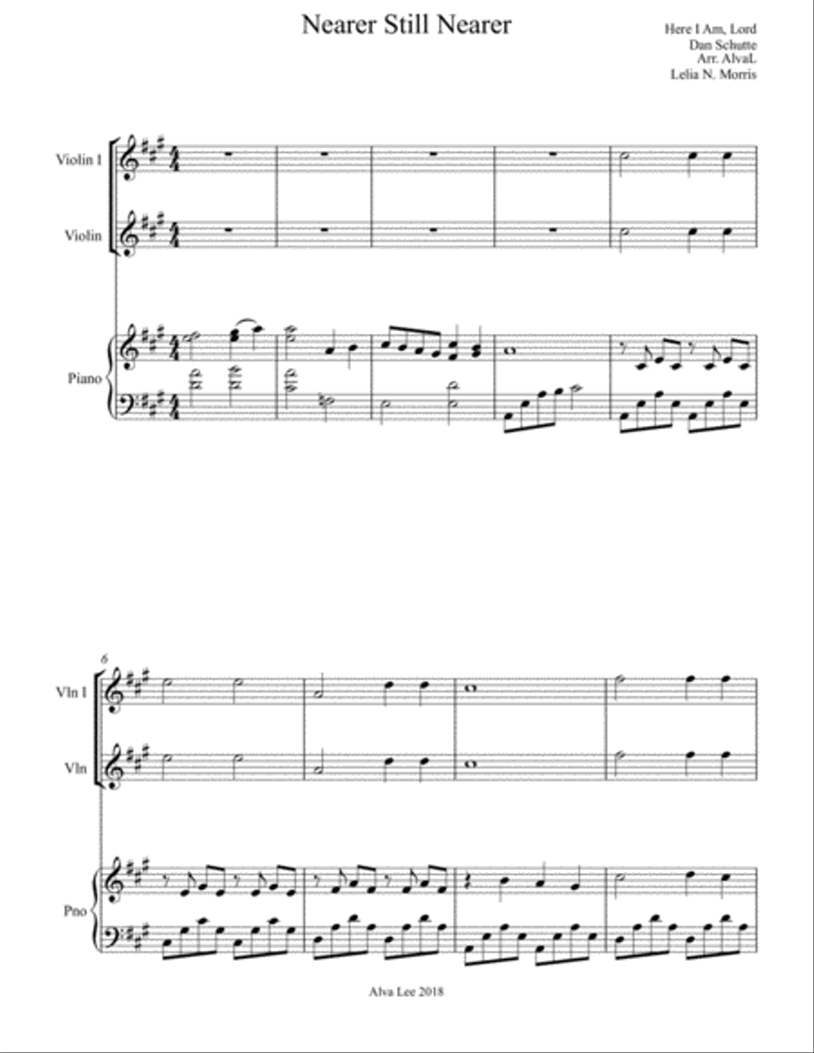 Nearer Still Nearer Violin Solo scores gallery preview page 1