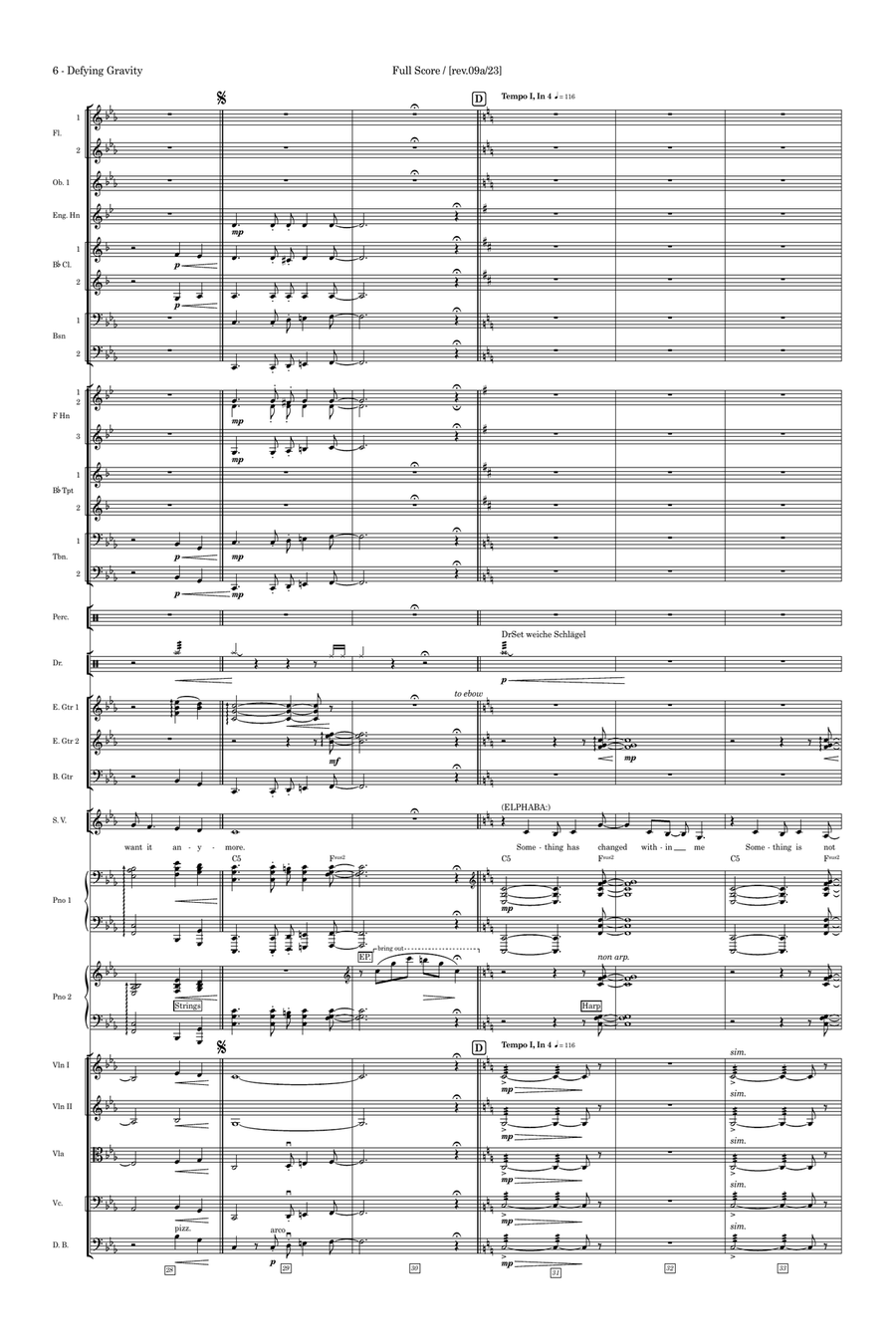 Defying Gravity - Score Only Full Orchestra scores gallery preview page 6