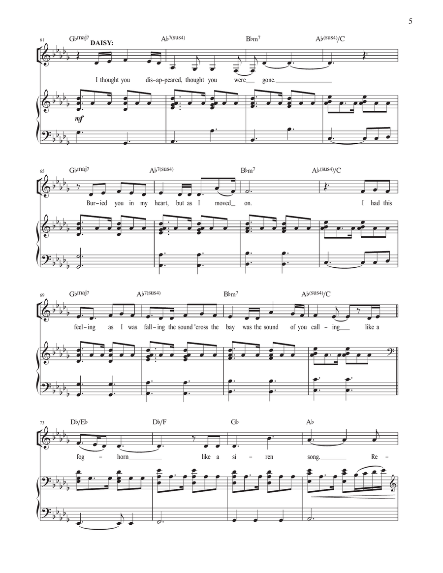 My Green Light (from The Great Gatsby) Voice scores gallery preview page 5