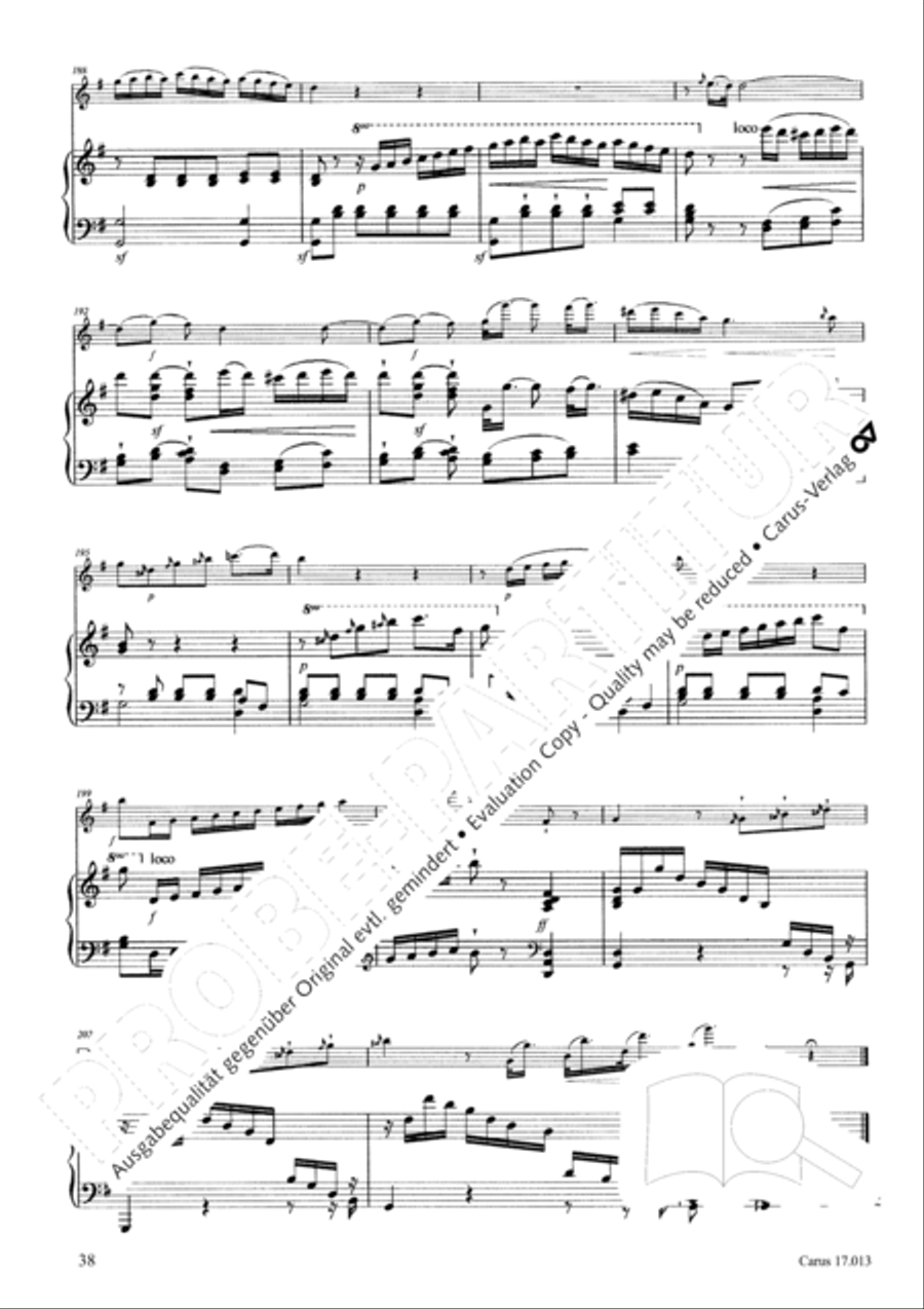 Sonate fur Querflote und Klavier Flute Solo scores gallery preview page 39