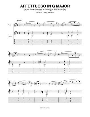 Book cover for Affettuoso in G Major (from Flute Sonata in G Major, TWV 41:G9)