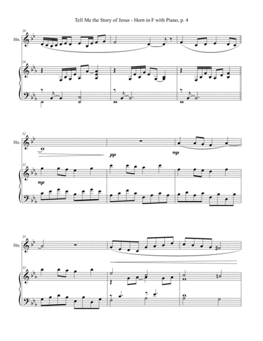 TELL ME THE STORY OF JESUS (for Horn in F and Piano with Score/Part) image number null