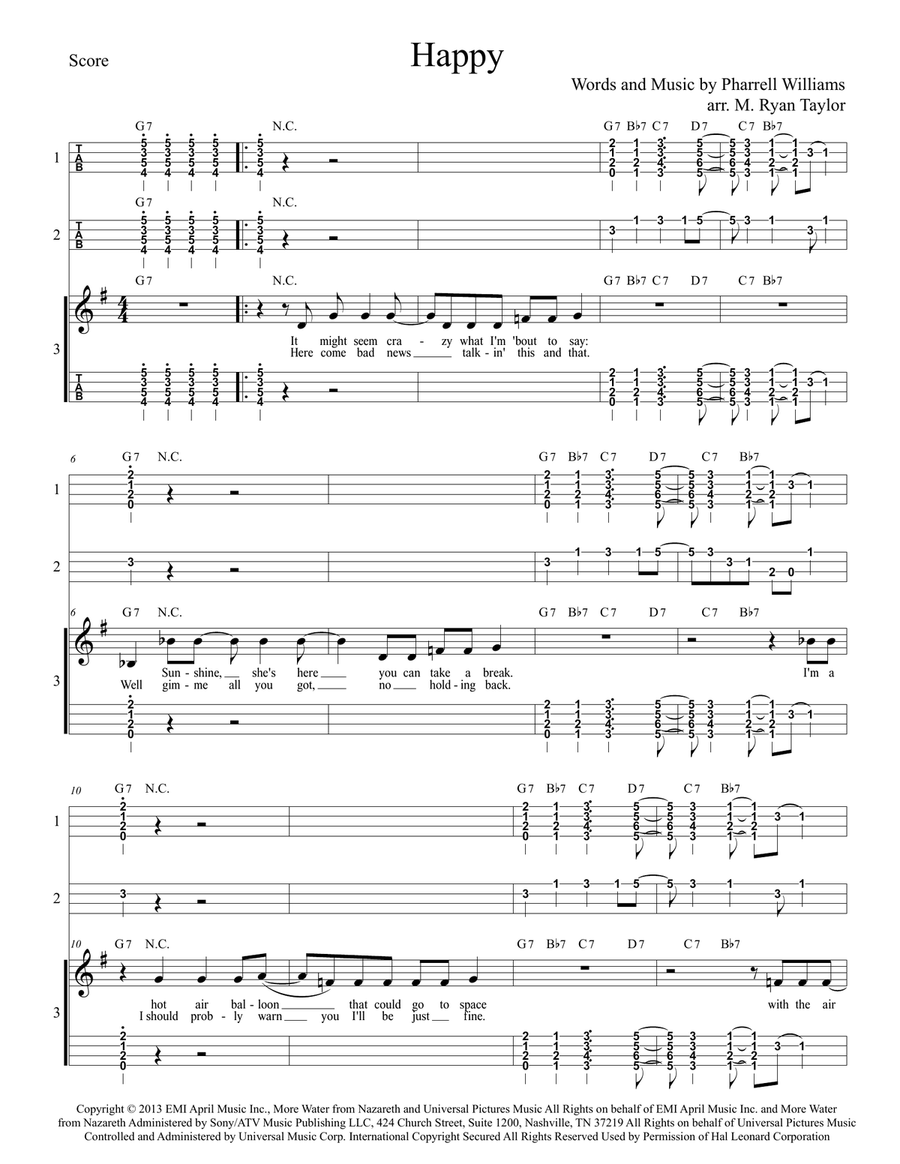 Happy 3-Part scores gallery preview page 1