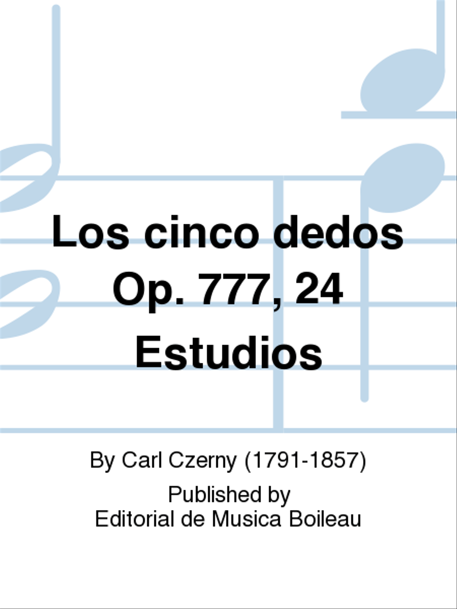 Los cinco dedos Op. 777, 24 Estudios Piano Solo scores gallery preview page 1