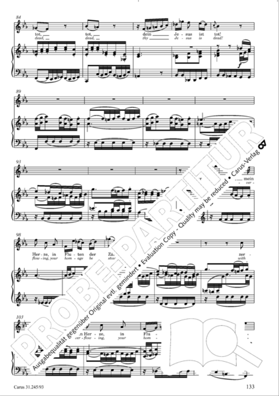 St. John Passion (Johannes-Passion) 4-Part scores gallery preview page 134