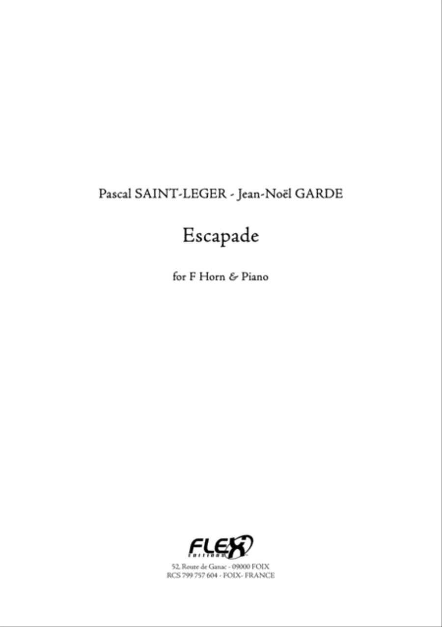 Escapade Escapade Piano Accompaniment scores gallery preview page 1