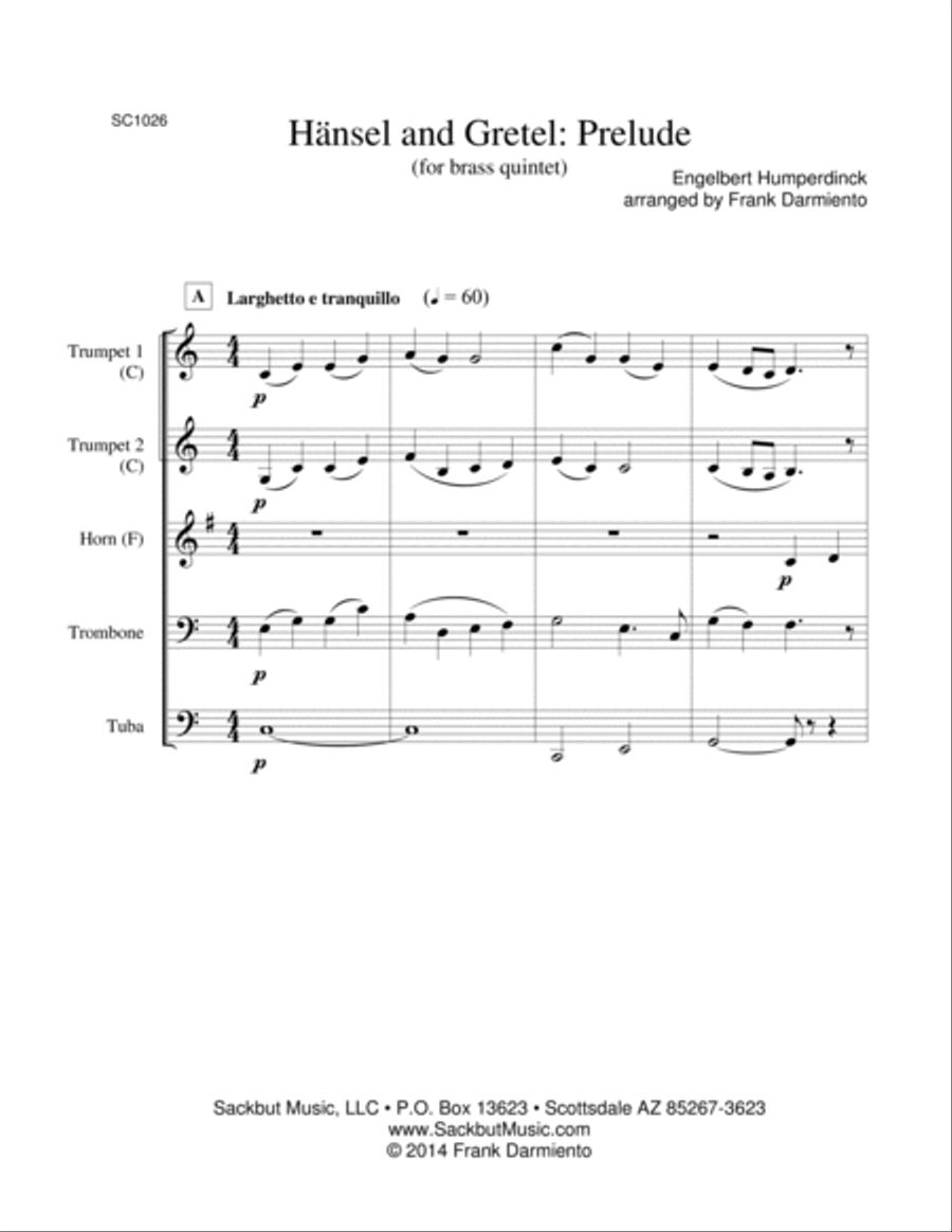 Hansel and Gretel: Prelude Brass Ensemble scores gallery preview page 2