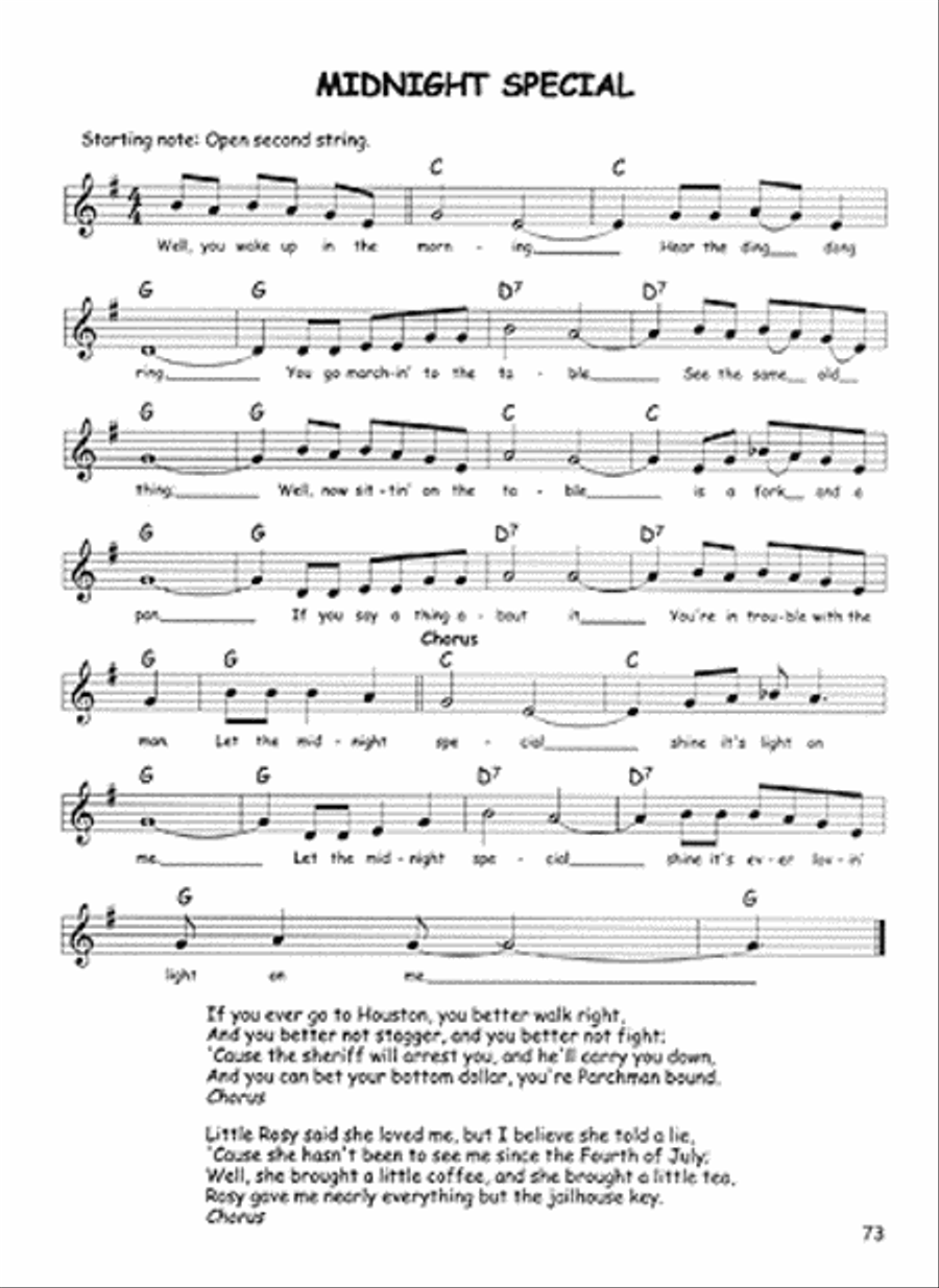 101 Three-Chord Songs for Guitar, Banjo, and Uke Flatpicking Guitar scores gallery preview page 5