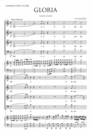 Gloria (Mozart) Conductor's Score