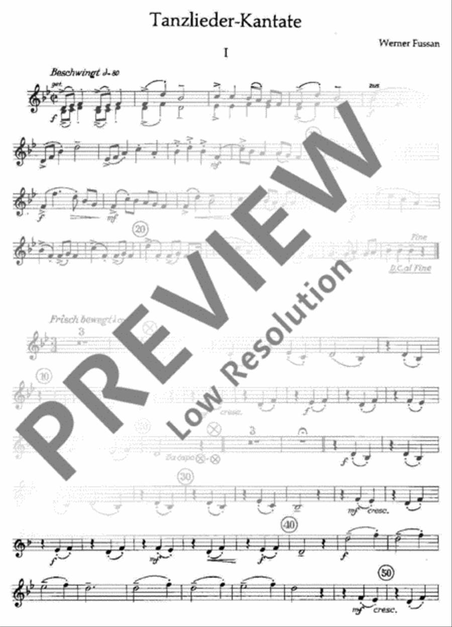 Tanzlieder-Kantate Violin scores gallery preview page 2