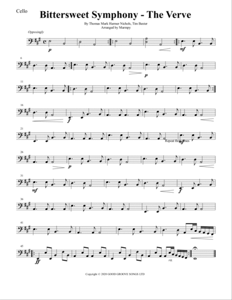 Bittersweet Symphony String Trio scores gallery preview page 4