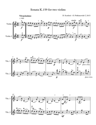 D. Scarlatti Sonata in C K.159 for two violins