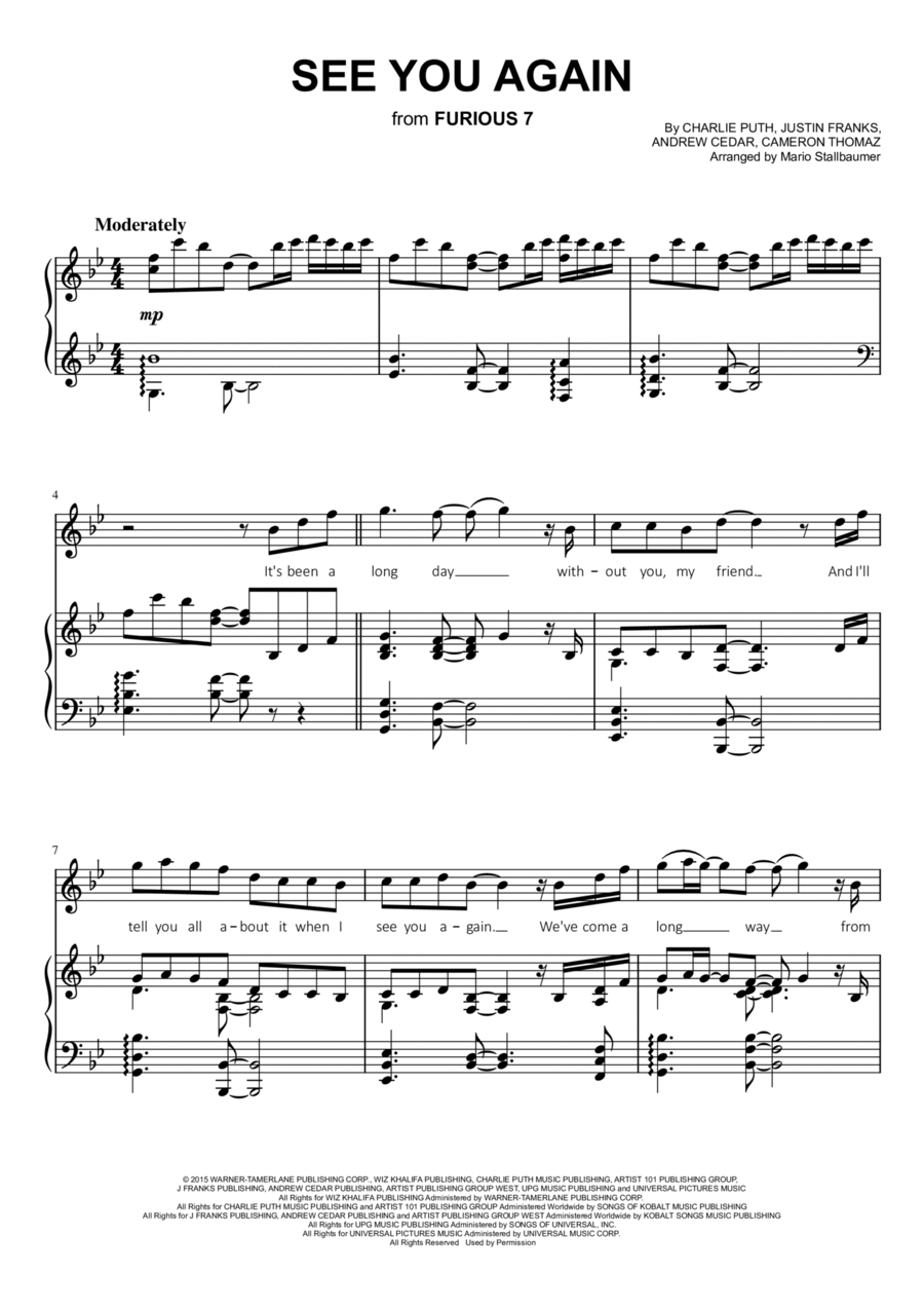 See You Again Voice scores gallery preview page 1