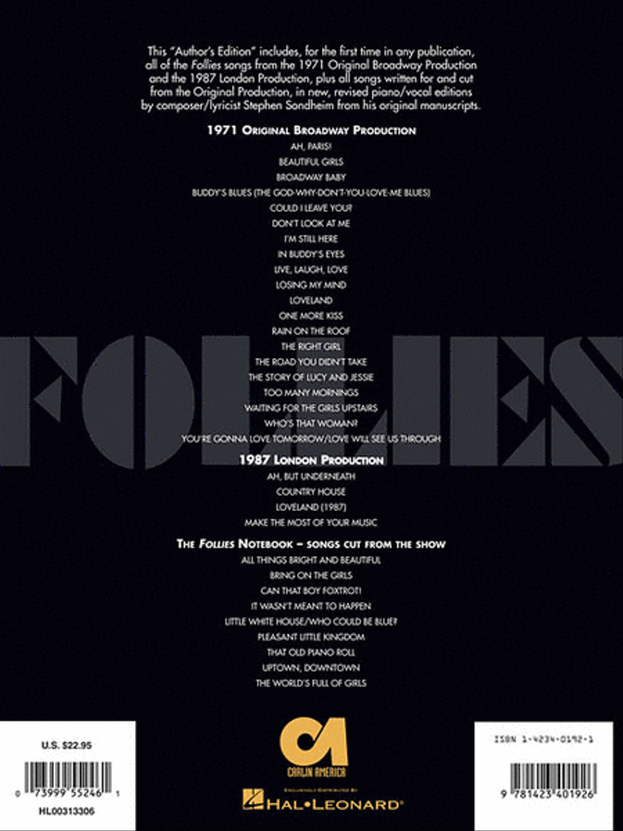 Follies – The Complete Collection Piano, Vocal, Guitar scores gallery preview page 2