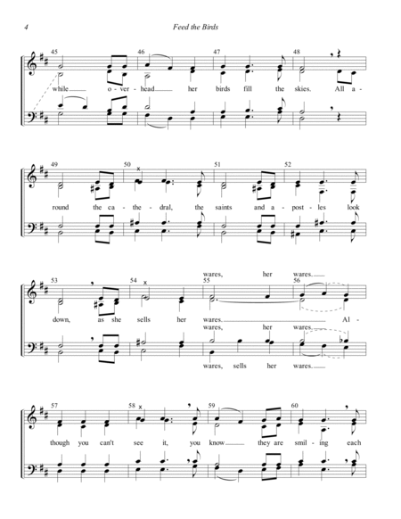Feed The Birds (tuppence A Bag) by Richard M. Sherman Choir - Digital Sheet Music