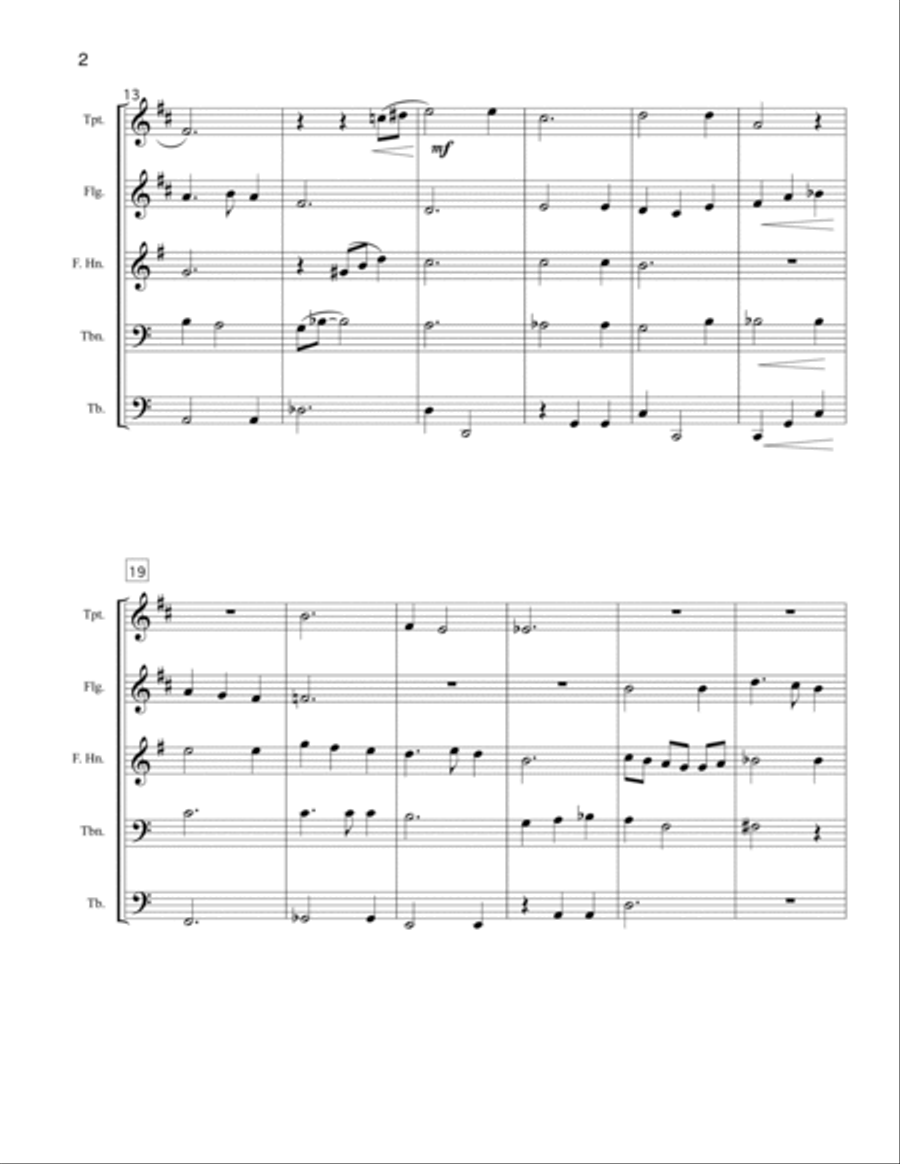 Silent Night Brass Ensemble scores gallery preview page 2
