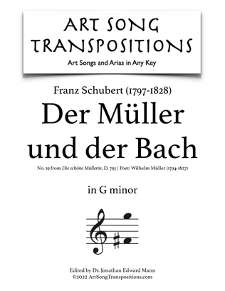 SCHUBERT: Der Müller und der Bach (transposed to G minor)