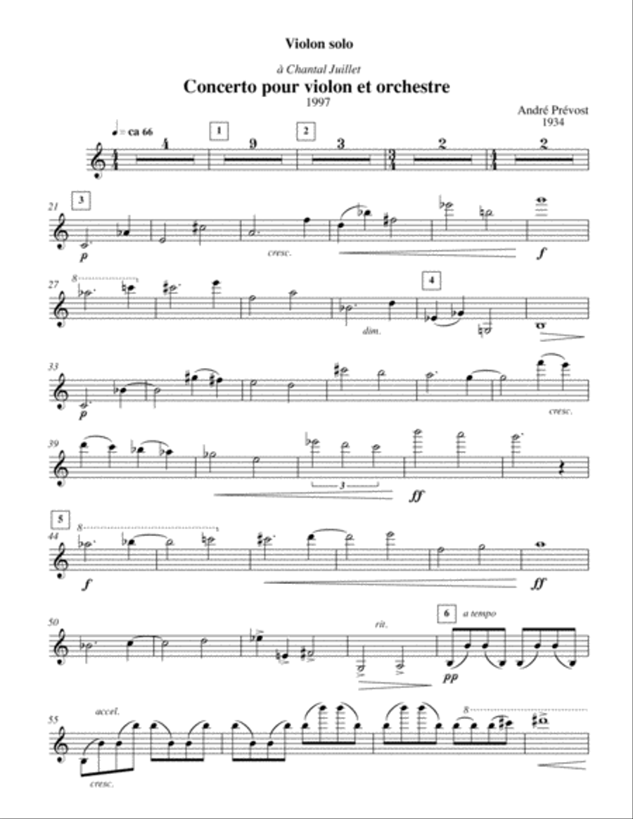 Concerto for violin (violin part) Orchestra scores gallery preview page 2