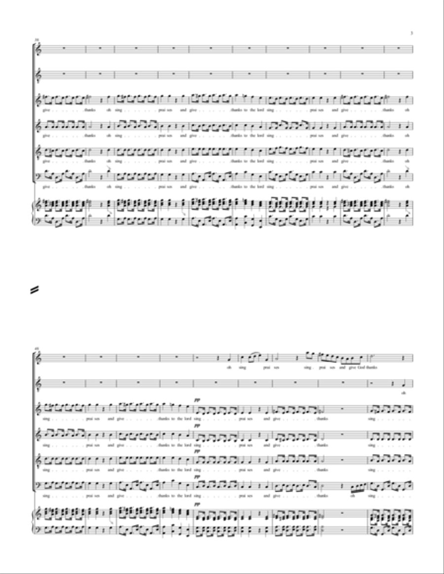 sing praises and give God thanks (endless praise) hedges noway out 4-Part scores gallery preview page 3