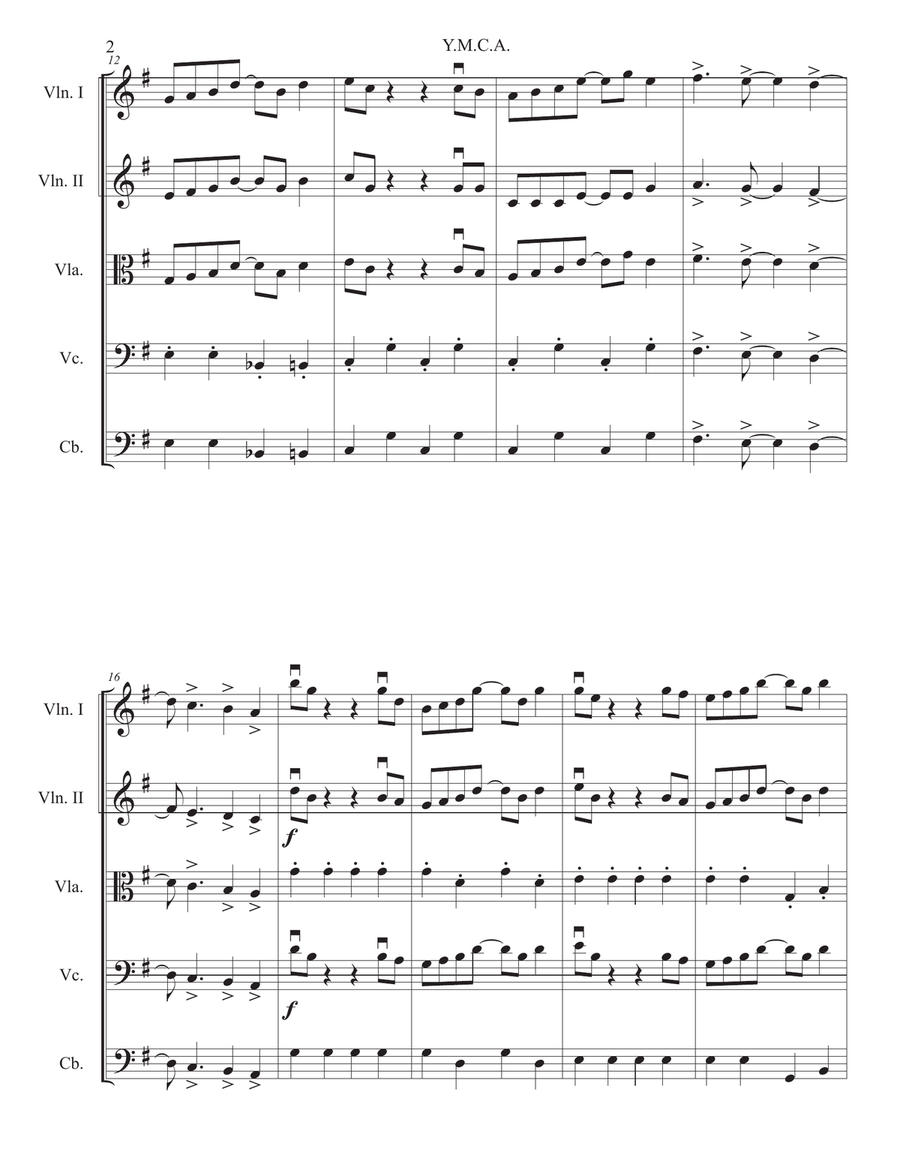 Y.M.C.A. String Quartet scores gallery preview page 2
