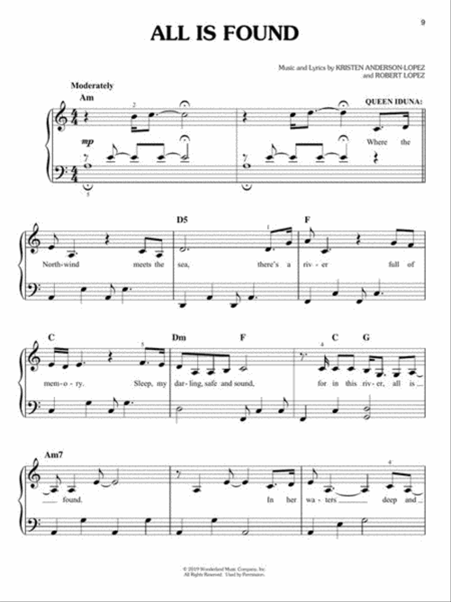 Frozen 2 Easy Piano Songbook Easy Piano scores gallery preview page 8