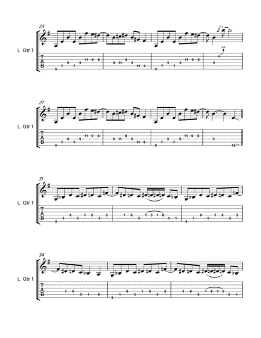 Cassiopeia Electric Guitar scores gallery preview page 4