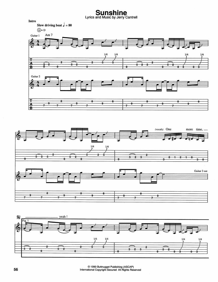 Sunshine Sunshine Acoustic Guitar scores gallery preview page 1