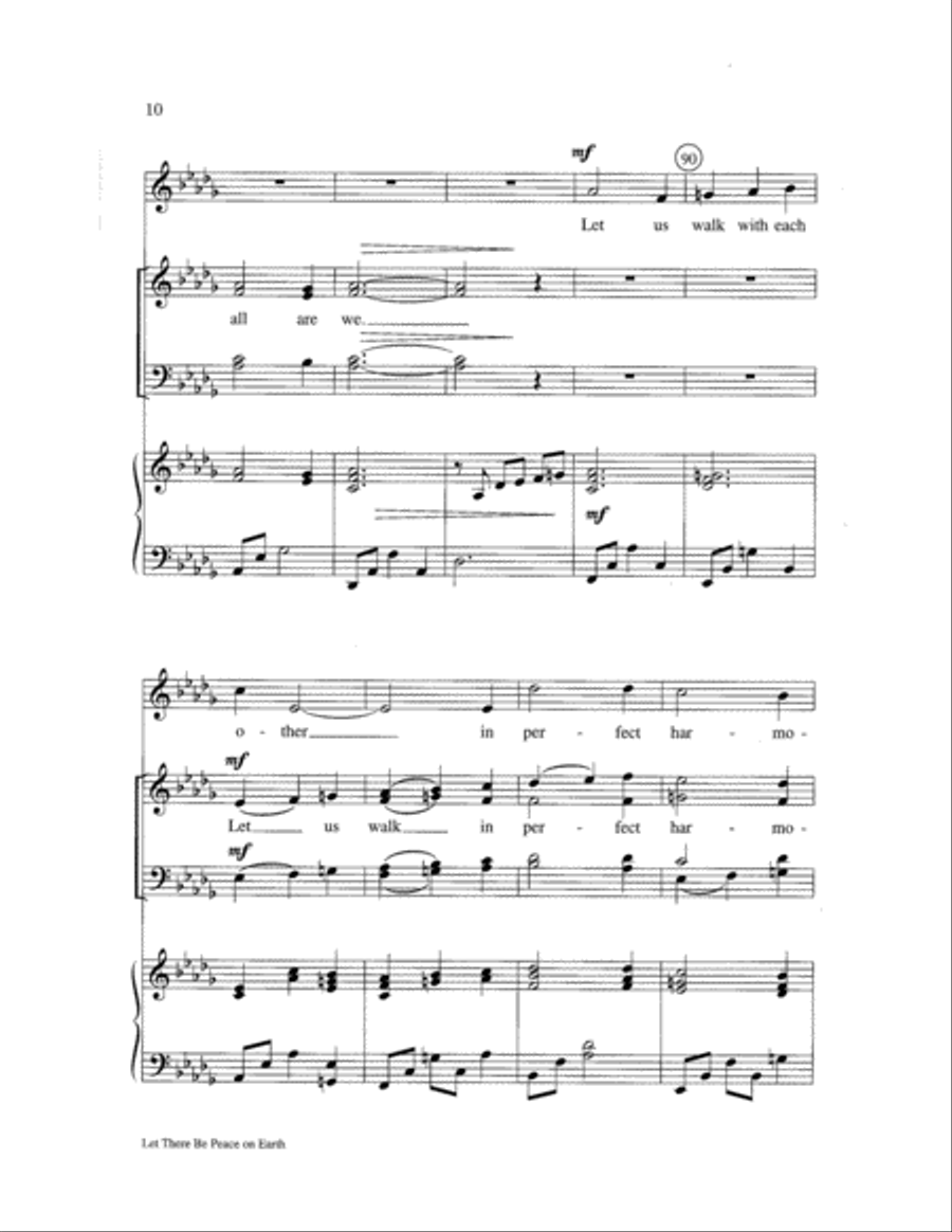 Let There Be Peace on Earth 4-Part scores gallery preview page 10