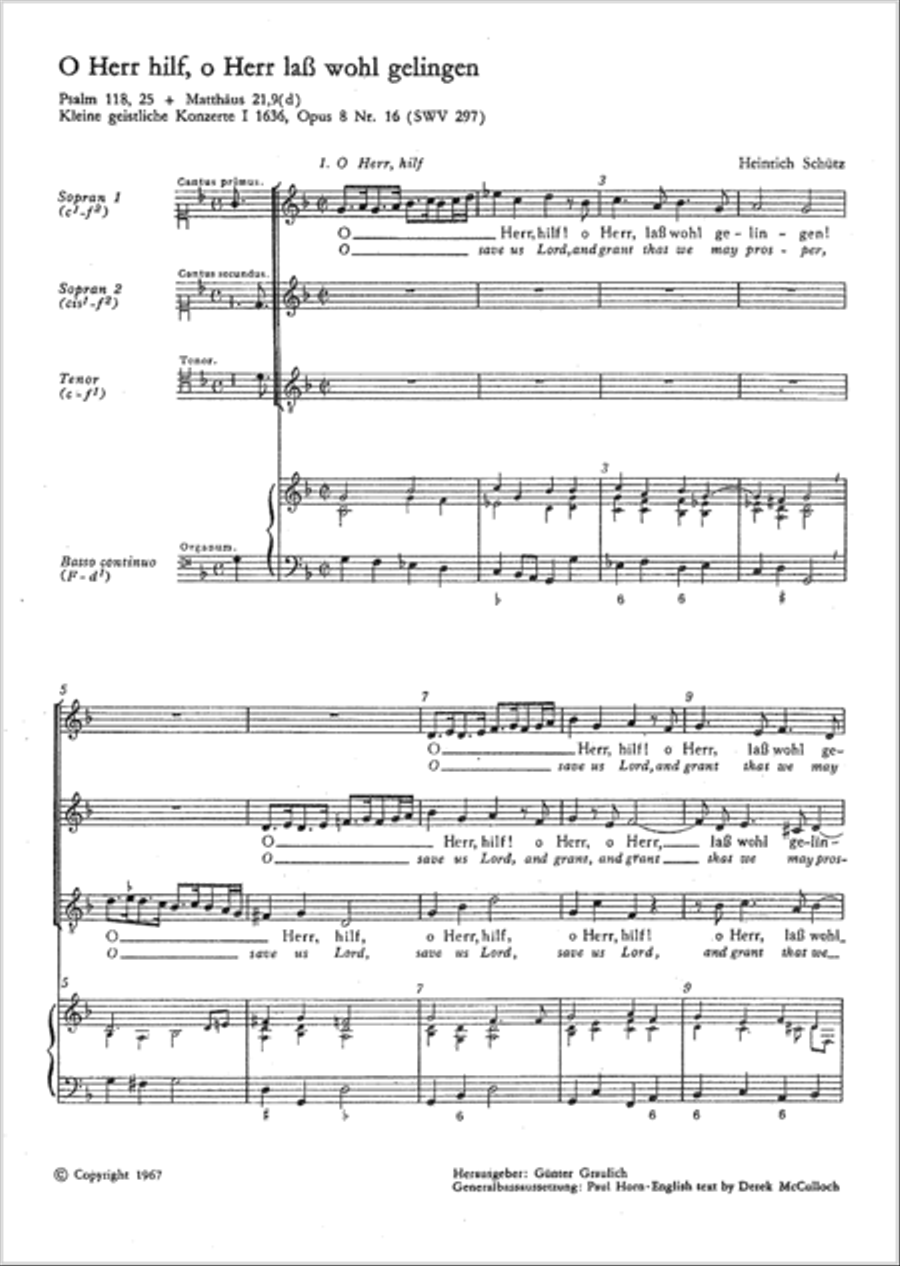 O save us Lord (O Herr, hilf, o Herr lass wohl gelingen) Double Bass scores gallery preview page 2