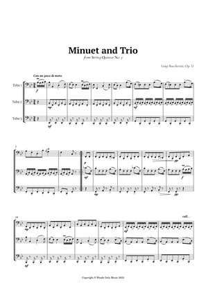 Book cover for Minuet by Boccherini for Tuba Trio
