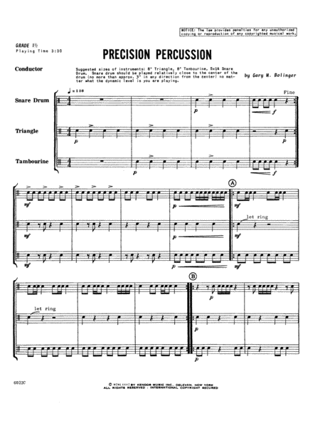 Precision Percussion - Full Score