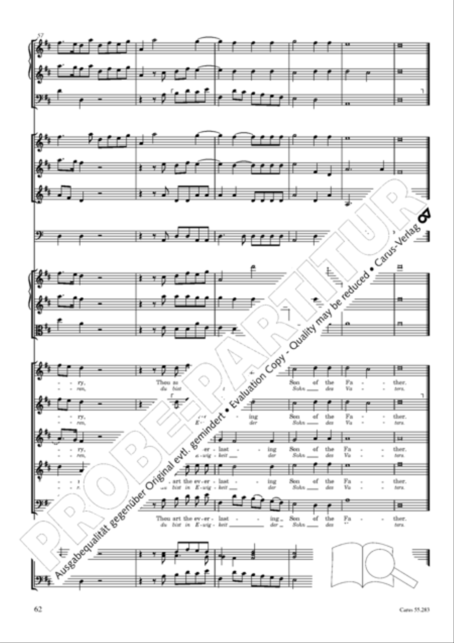 Te Deum for the Victory of Dettingen SSATB scores gallery preview page 79