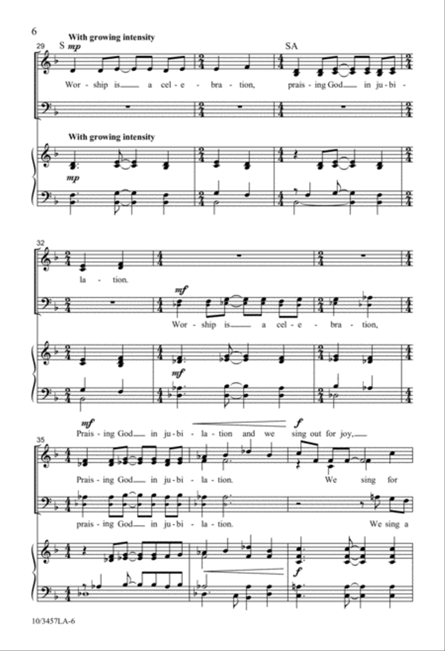 Praise the Lord with Jubilant Song 4-Part scores gallery preview page 6