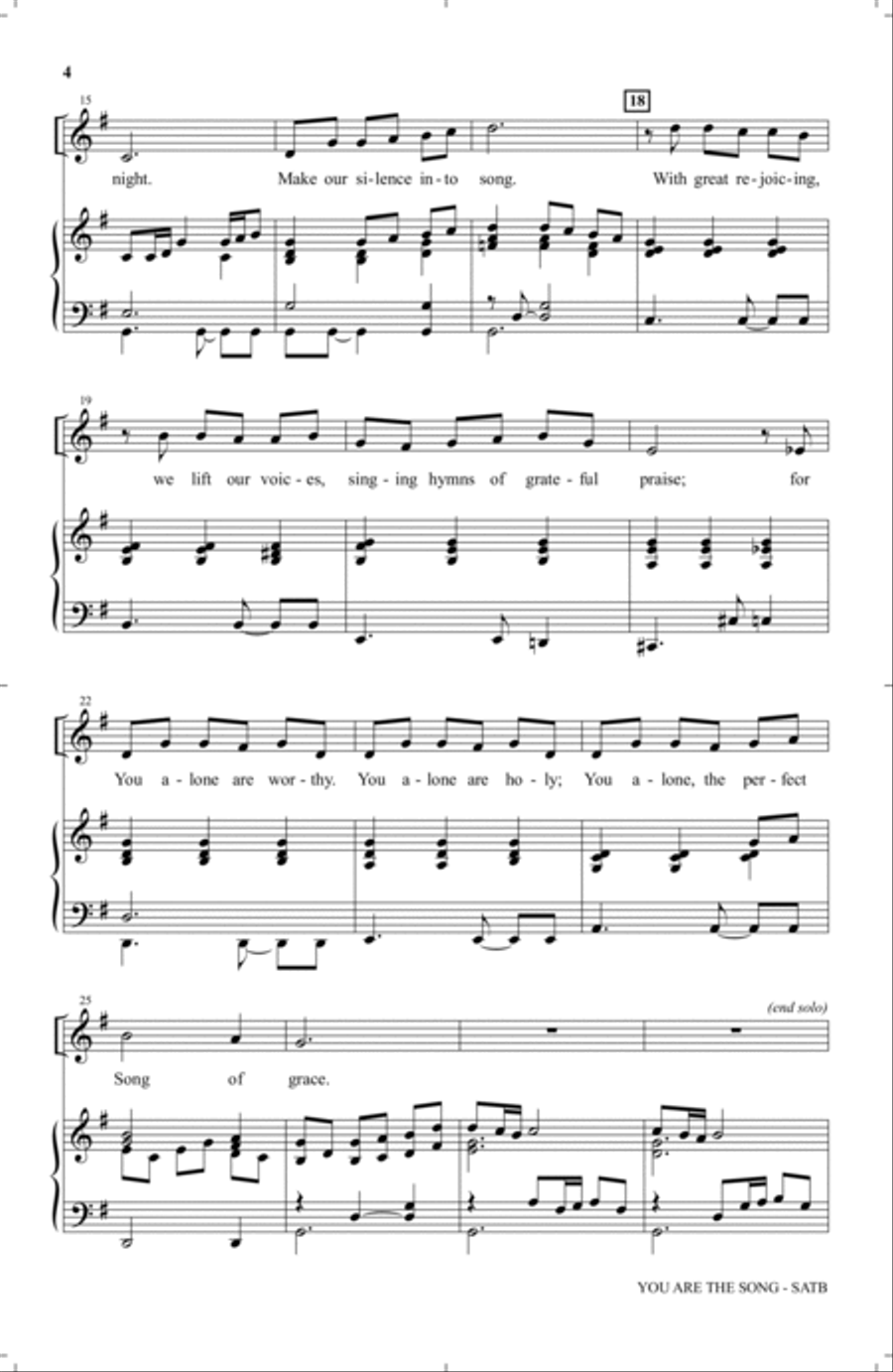 You Are The Song 4-Part scores gallery preview page 2