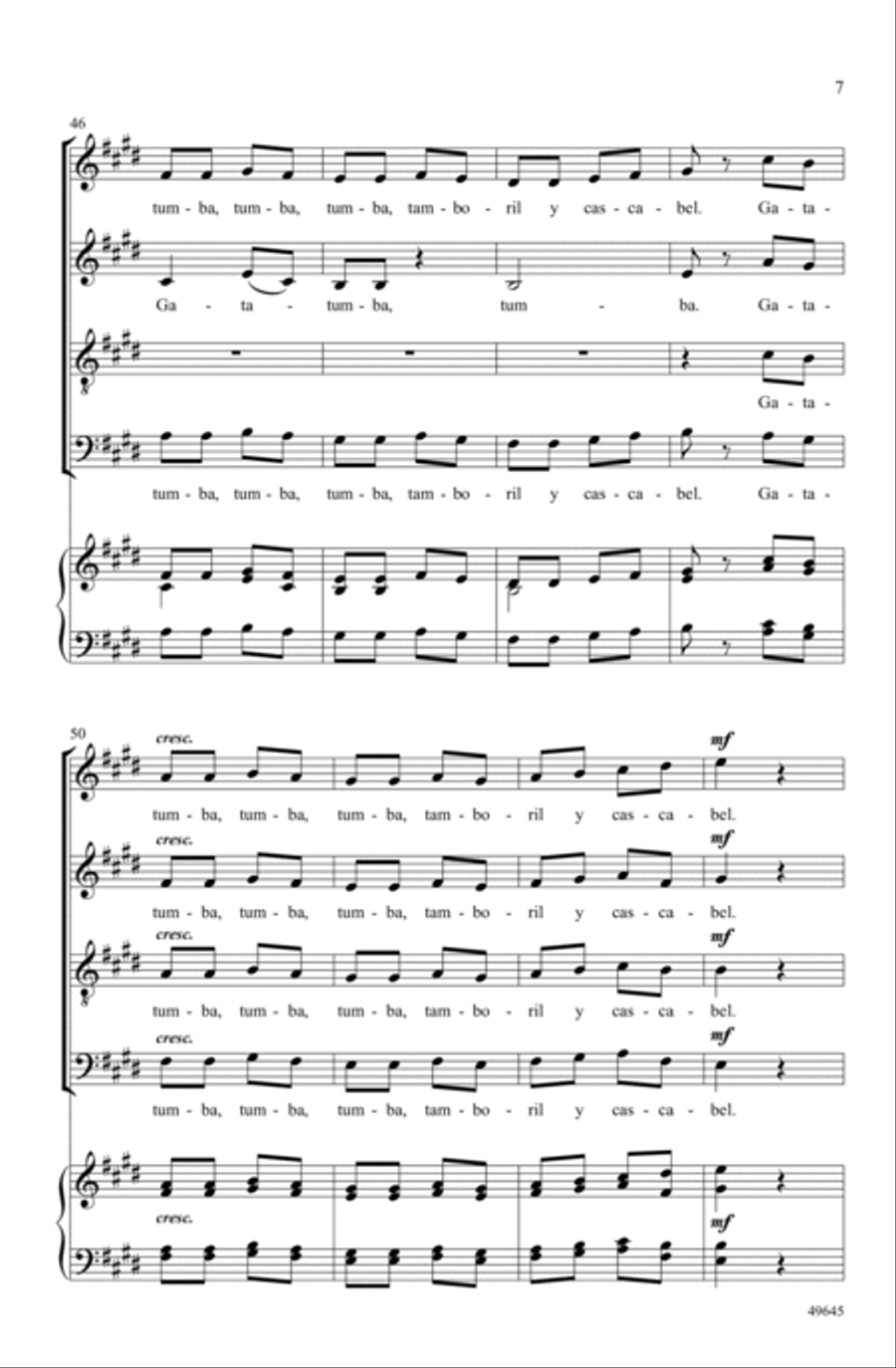Gatatumba Gatatumba Choir scores gallery preview page 6
