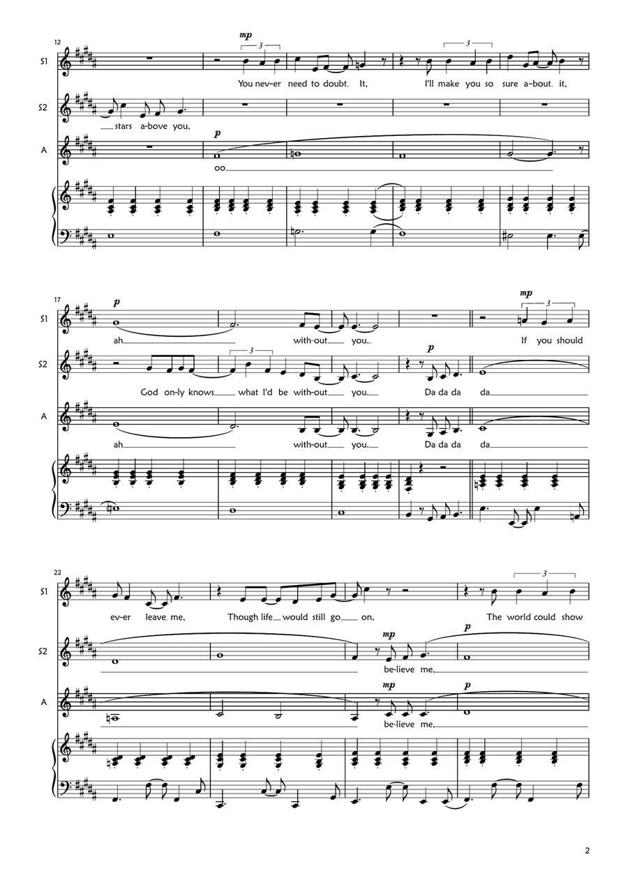 God Only Knows SSA scores gallery preview page 2