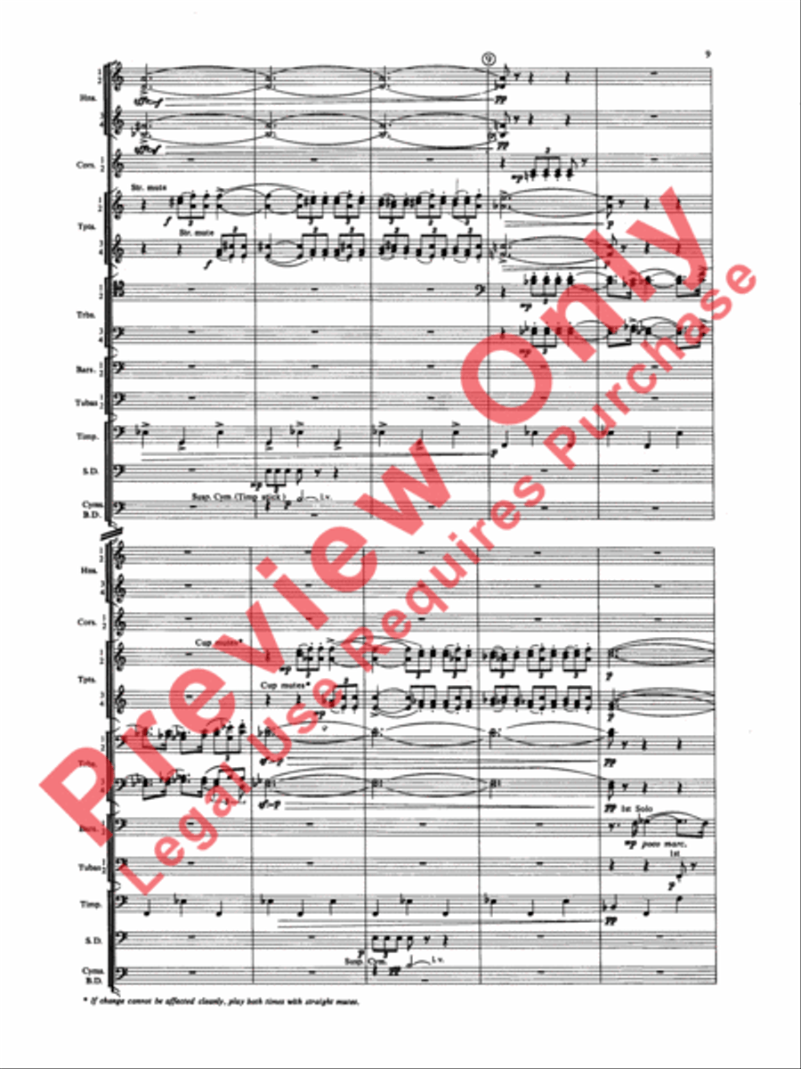 Symphony for Brass and Percussion (score only) Concert Band scores gallery preview page 12